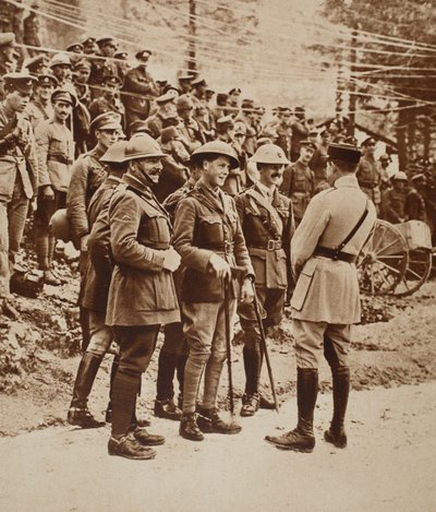 An International Group on the Italian Front, 1917: Prince of Wales in the Centre by English Photographer